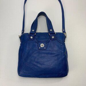 Marc Jacobs Blue Leather Shoulder Bag - Stylish & Chic Pre-Loved Accessory